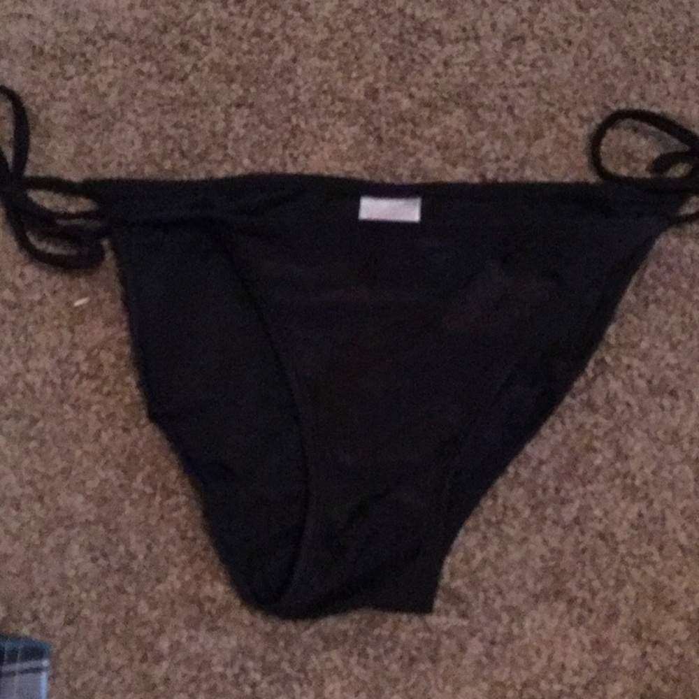 Black String Bikini Bottoms
